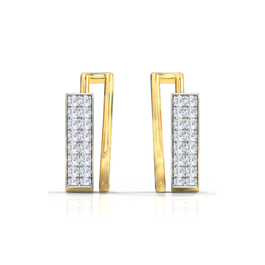 Aumia 2-Row Diamond Hoop Earrings Aumia 2-Row Diamond Hoop Earrings