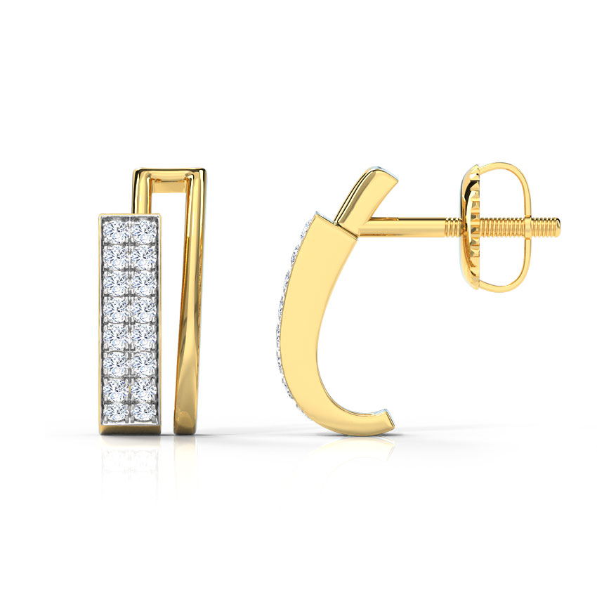 Aumia 2-Row Diamond Hoop Earrings Aumia 2-Row Diamond Hoop Earrings