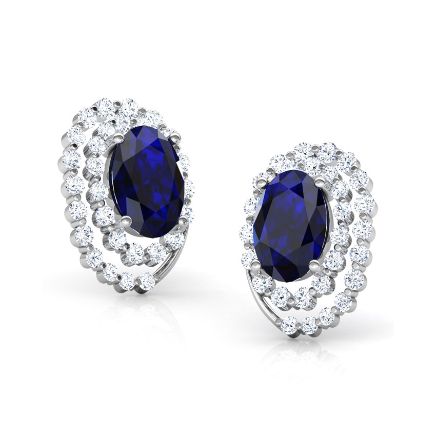 Julia Blue Sapphire Stud Earrings