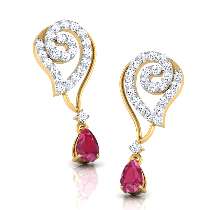 Alma Ruby Drop Earrings