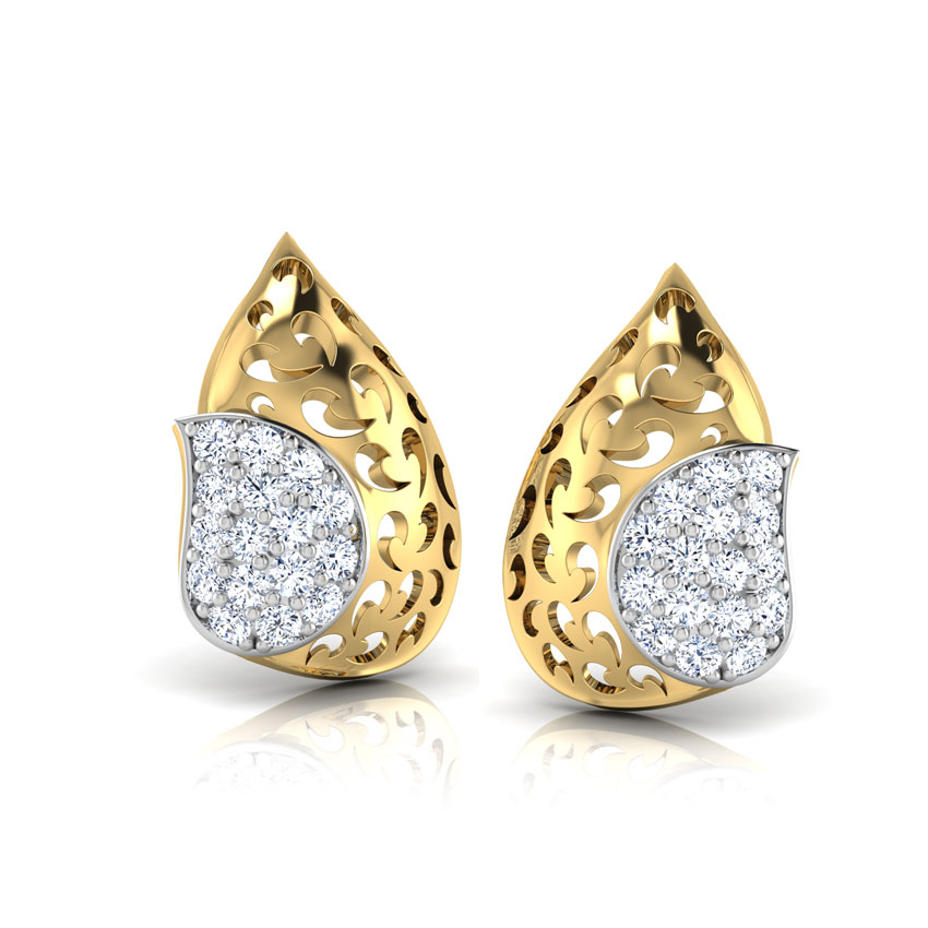 Glorious Paisley Stud Earrings