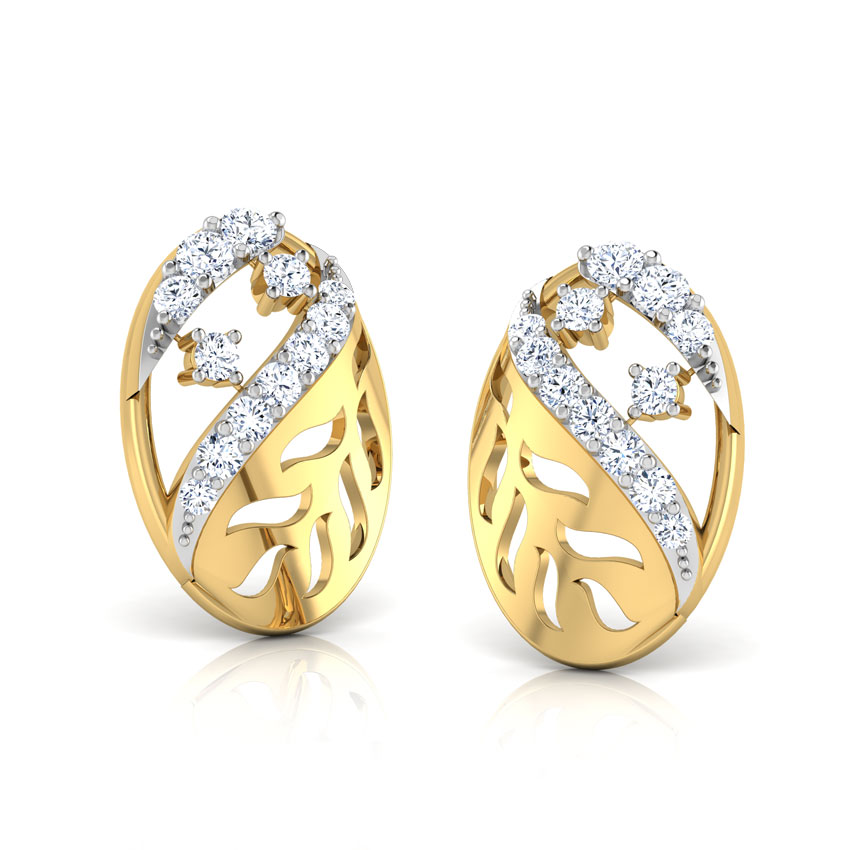 Nia Leaf Cutout Stud Earrings