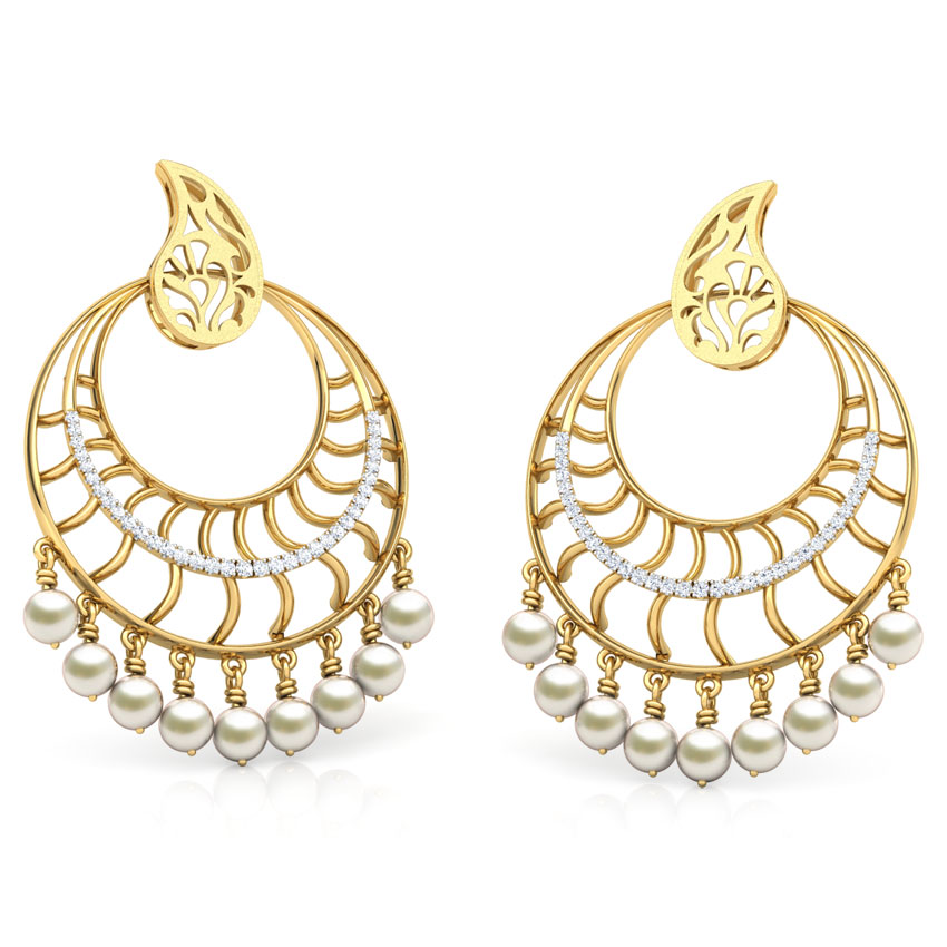 Esha Paisley Cutout Chand Bali