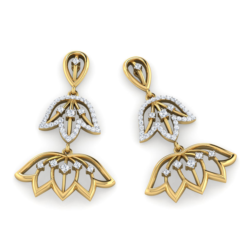 Lotus Cycle Drop Earrings