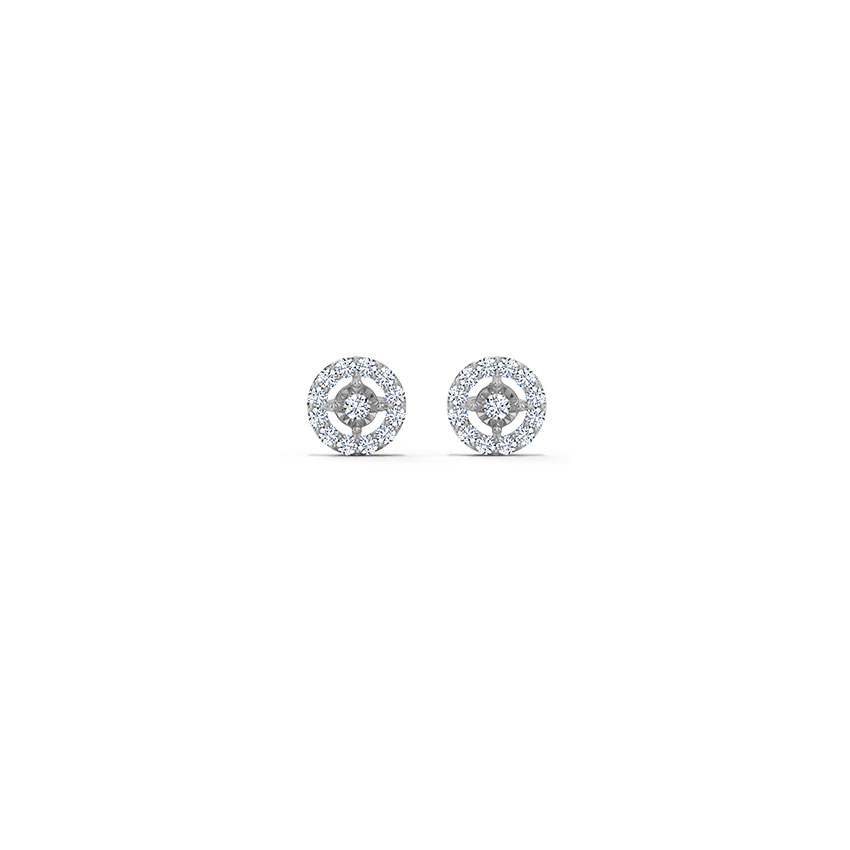 Diamond Earrings 18 Karat White Gold Hala Diamond Stud Earrings