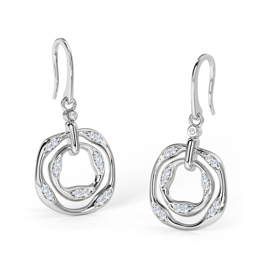 Madini Ripple Rings Drop Earrings