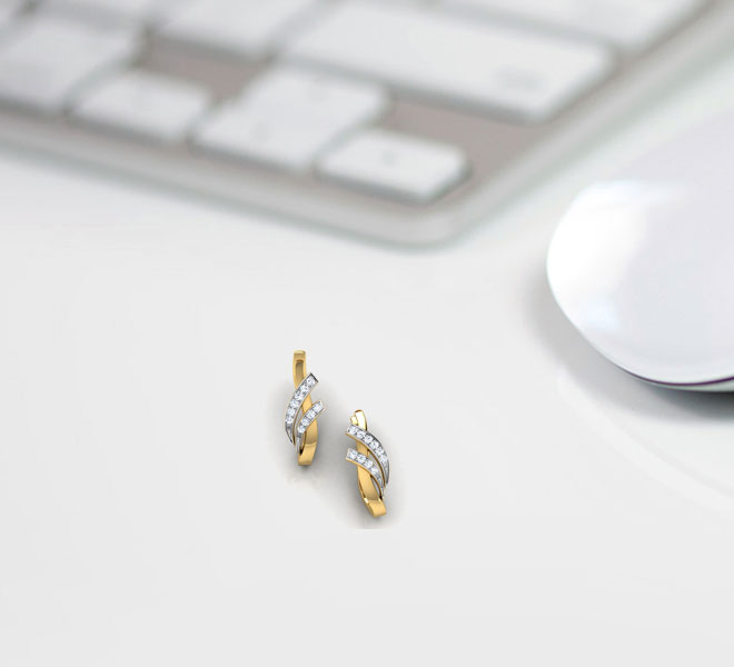 Lara Entwined Diamond Hoop Earrings Lara Entwined Diamond Hoop Earrings