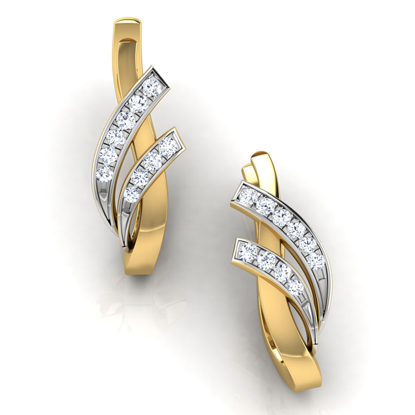 Lara Entwined Diamond Hoop Earrings Lara Entwined Diamond Hoop Earrings