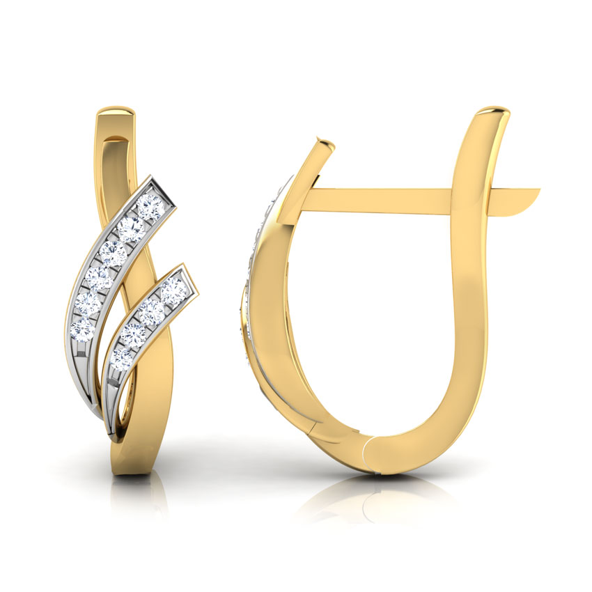 Lara Entwined Diamond Hoop Earrings Lara Entwined Diamond Hoop Earrings