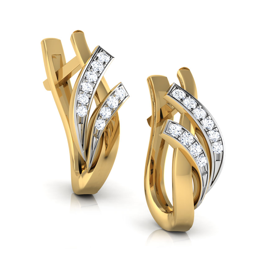 Lara Entwined Diamond Hoop Earrings Lara Entwined Diamond Hoop Earrings