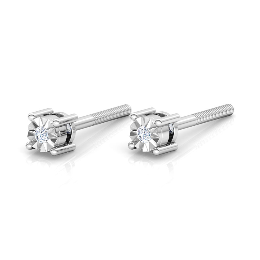 Shimmer Miracle Plate Stud Earrings