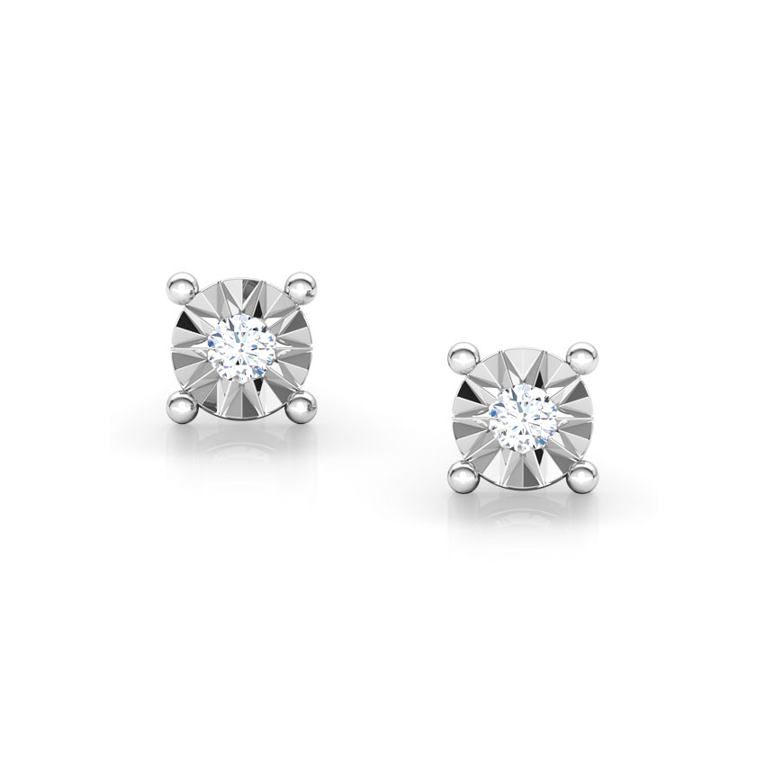 Shimmer Miracle Plate Stud Earrings