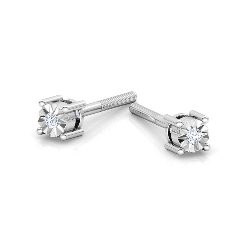 Shimmer Miracle Plate Stud Earrings