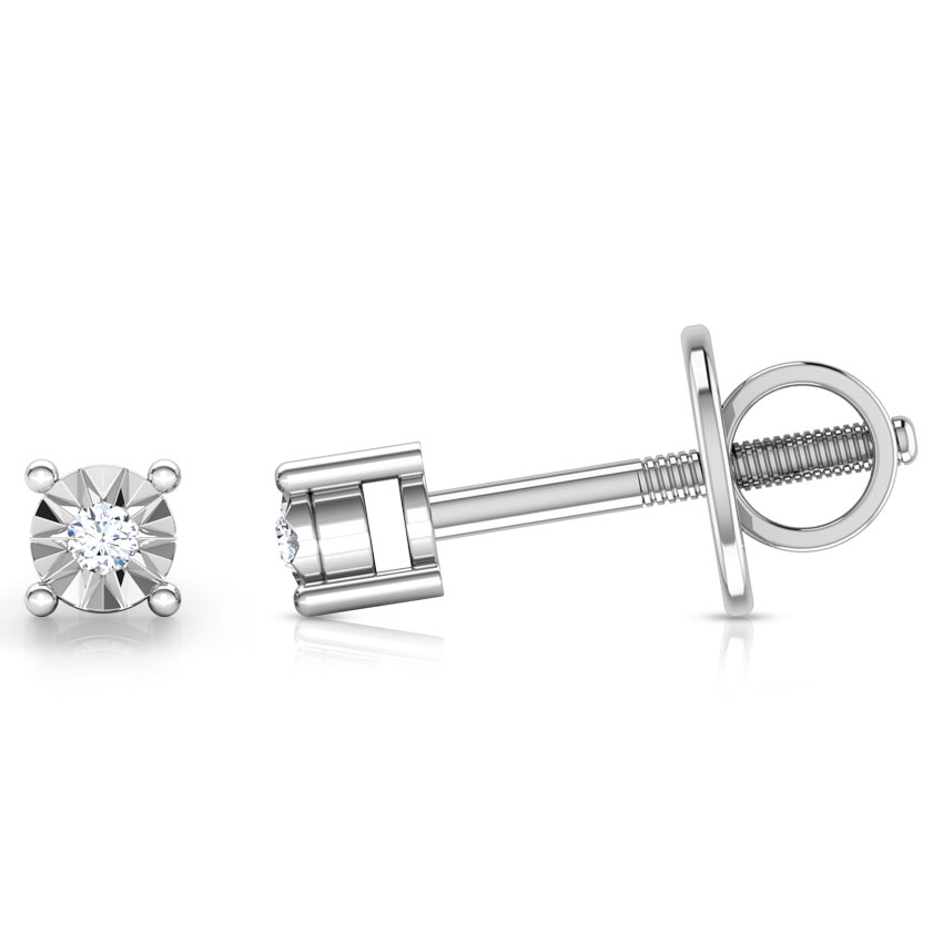 Shimmer Miracle Plate Stud Earrings