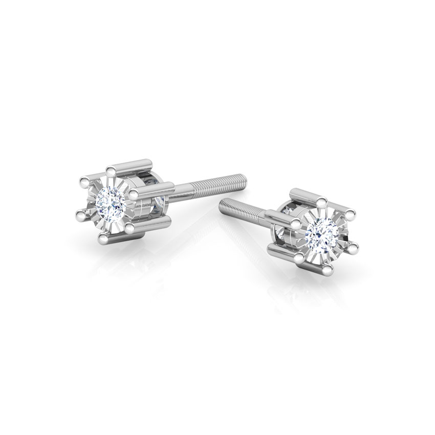 Inina Miracle Plate Diamond Stud Earrings