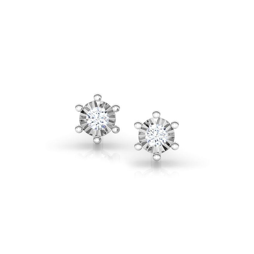Inina Miracle Plate Diamond Stud Earrings