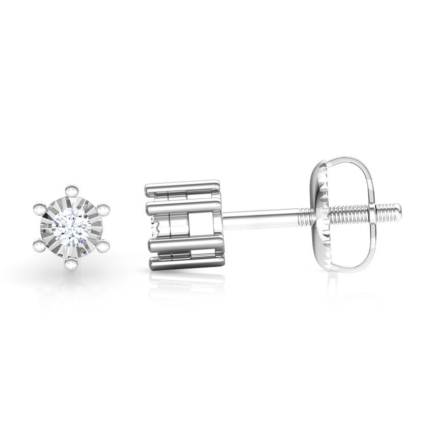 Inina Miracle Plate Diamond Stud Earrings
