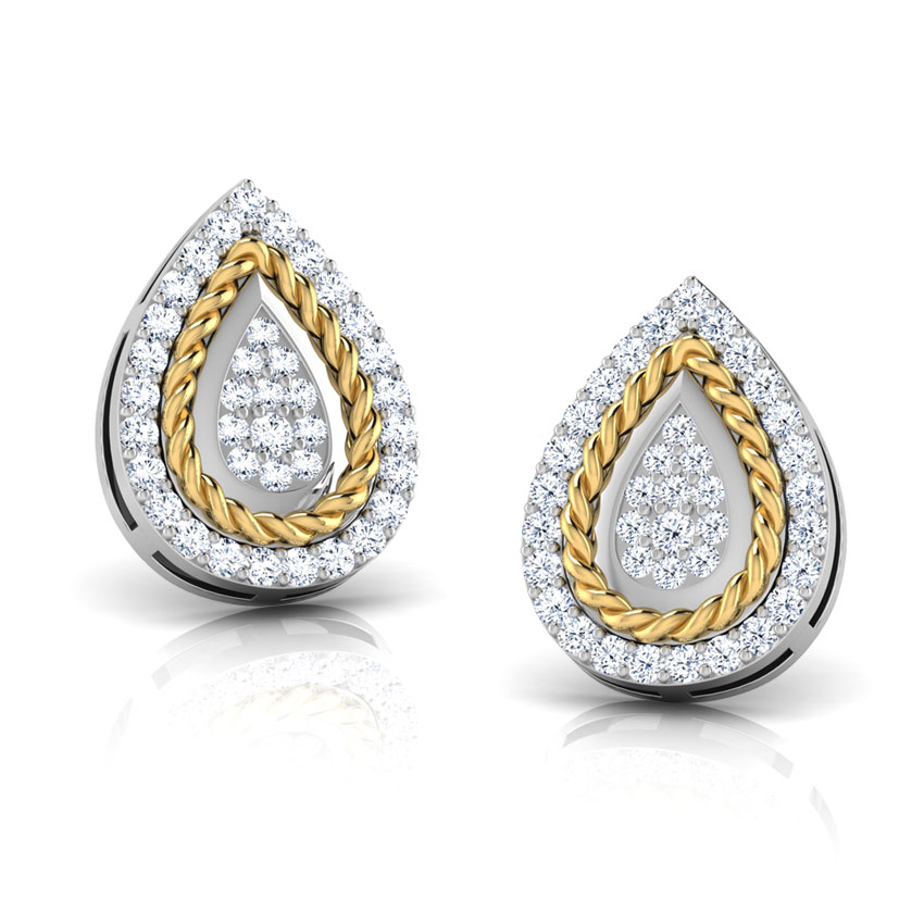 Olivia Filigree Pear Stud Earrings