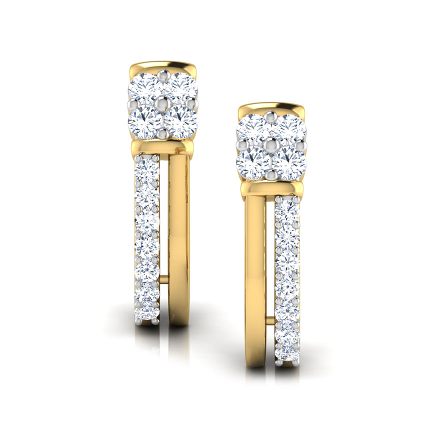 Avery Dazzle Diamond Hoop Earrings