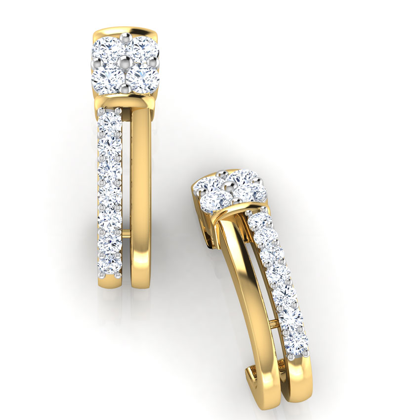 Avery Dazzle Diamond Hoop Earrings