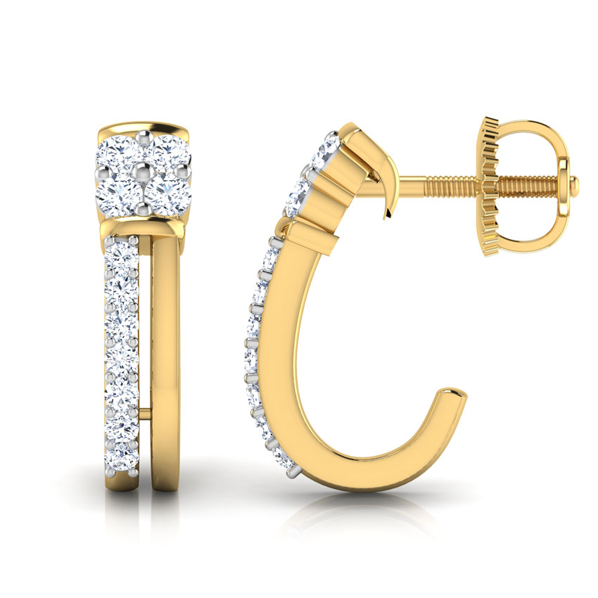 Avery Dazzle Diamond Hoop Earrings