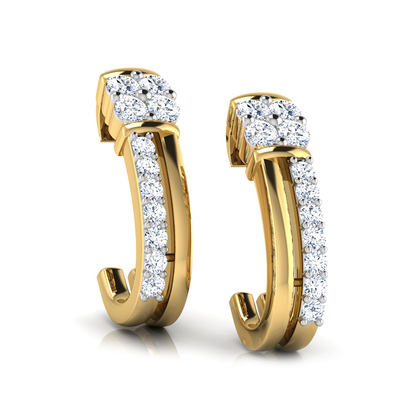 Avery Dazzle Diamond Hoop Earrings