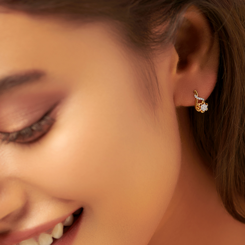 Jennifer Flower Diamond Hoop Earrings Jennifer Flower Diamond Hoop Earrings