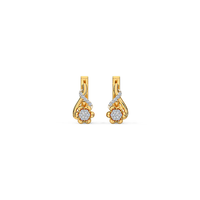 Jennifer Flower Diamond Hoop Earrings Jennifer Flower Diamond Hoop Earrings