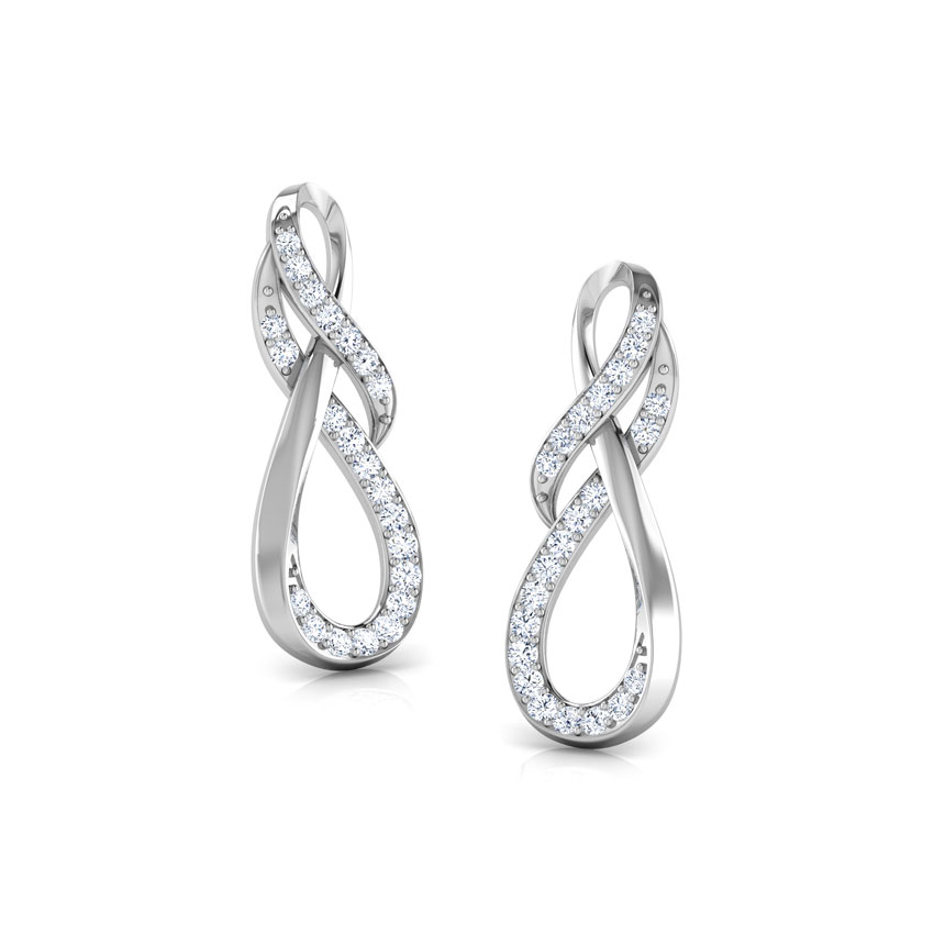 Fryda Inter-Twisted Infinity Diamond Stud Earrings Fryda Inter-Twisted Infinity Diamond Stud Earrings