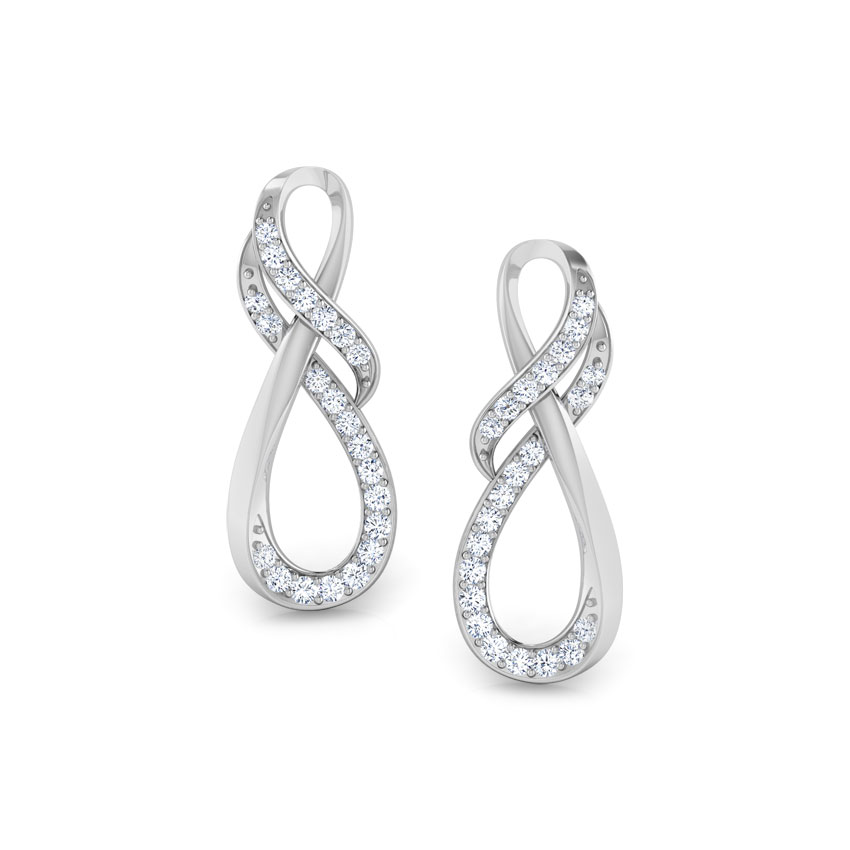 Fryda Inter-Twisted Infinity Diamond Stud Earrings Fryda Inter-Twisted Infinity Diamond Stud Earrings