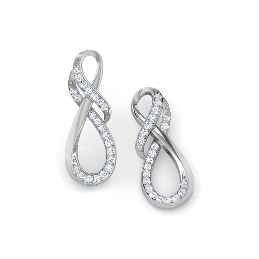 Fryda Inter-Twisted Infinity Diamond Stud Earrings Fryda Inter-Twisted Infinity Diamond Stud Earrings
