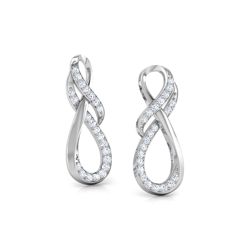 Fryda Inter-Twisted Infinity Diamond Stud Earrings Fryda Inter-Twisted Infinity Diamond Stud Earrings