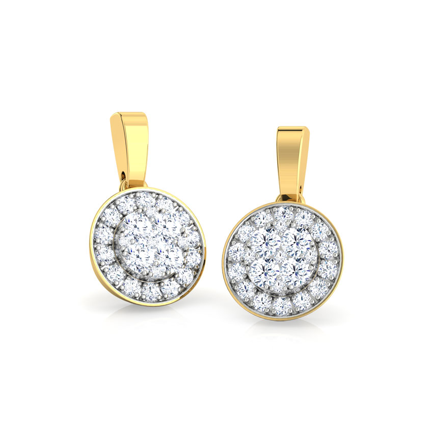 Sarah Bunched Diamond Drop Earrings
