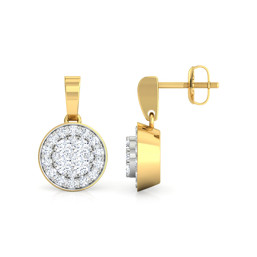 Sarah Bunched Diamond Drop Earrings