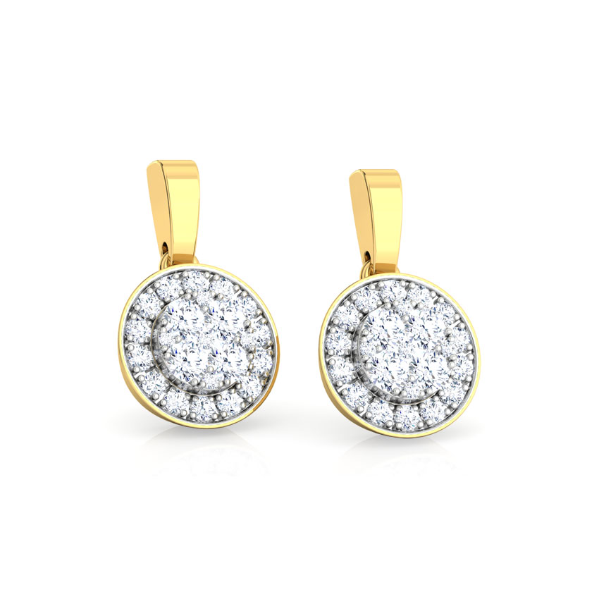 Sarah Bunched Diamond Drop Earrings