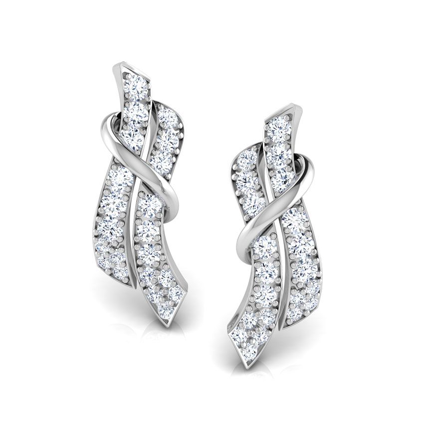 Cindy Twined Diamond Stud Earrings