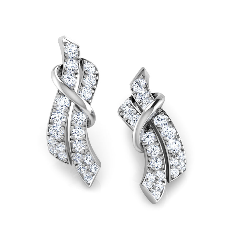 Cindy Twined Diamond Stud Earrings