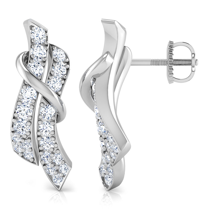 Cindy Twined Diamond Stud Earrings