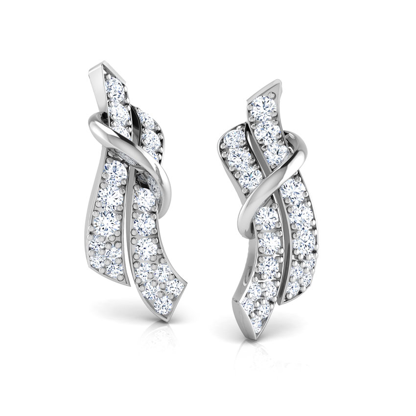 Cindy Twined Diamond Stud Earrings