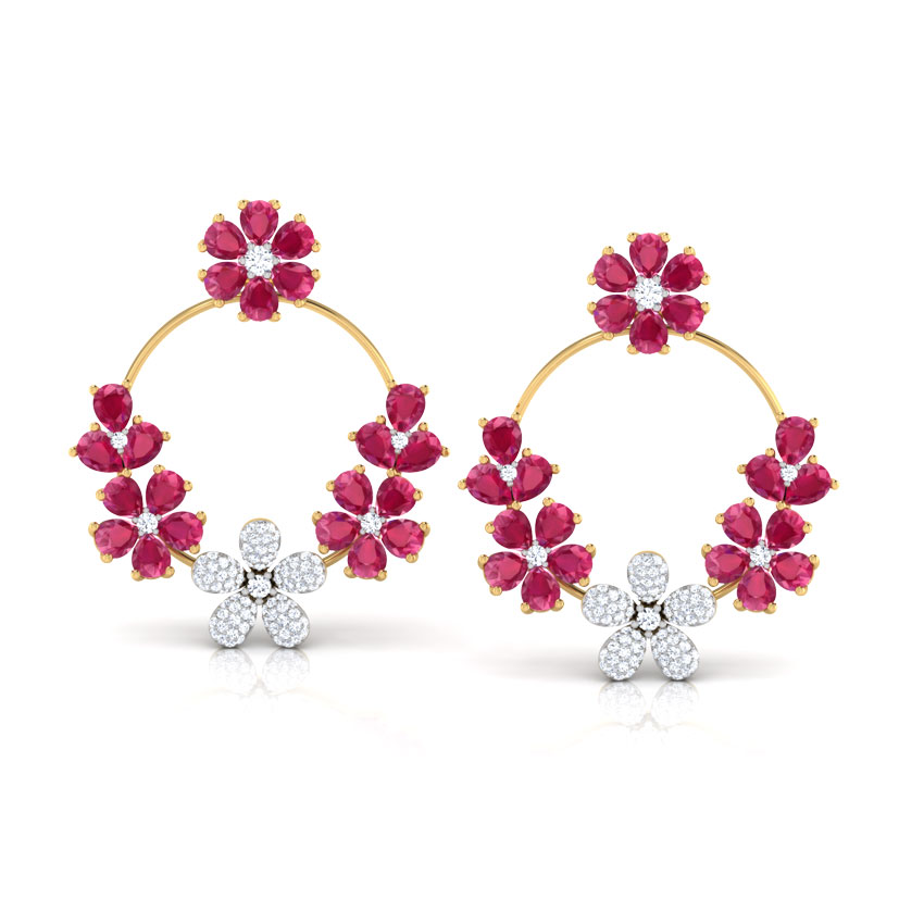 Viha Garland Gemstone Chand Bali