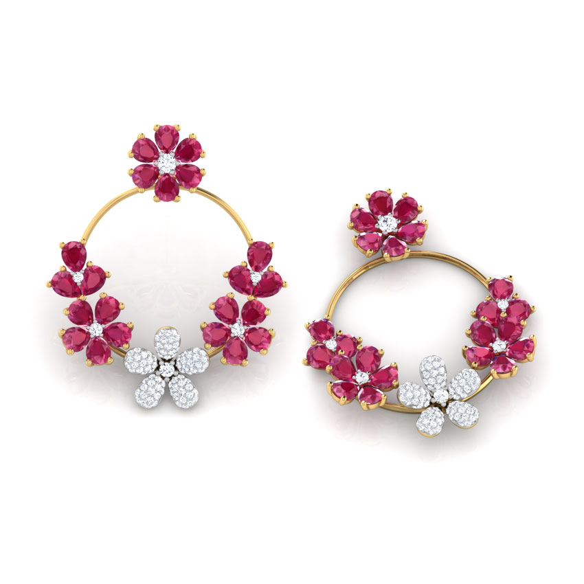 Viha Garland Gemstone Chand Bali