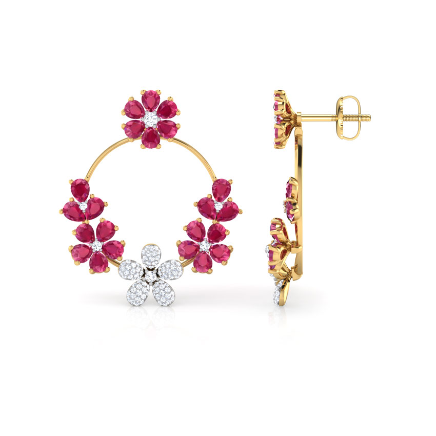 Viha Garland Gemstone Chand Bali
