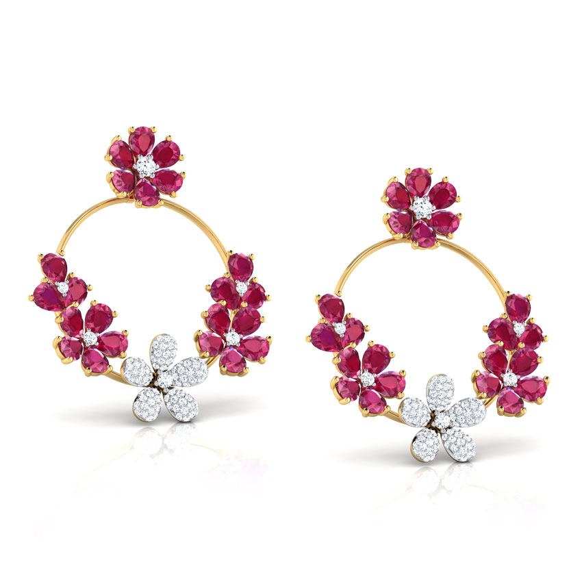 Viha Garland Gemstone Chand Bali