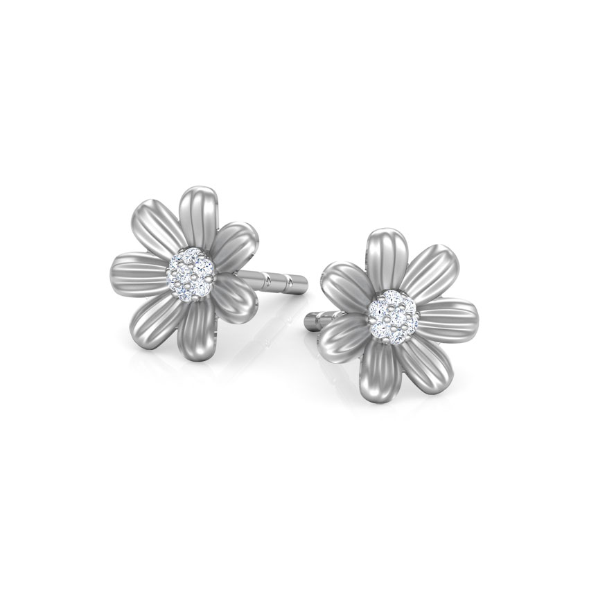 I Love Flowers Kids' Diamond Earrings
