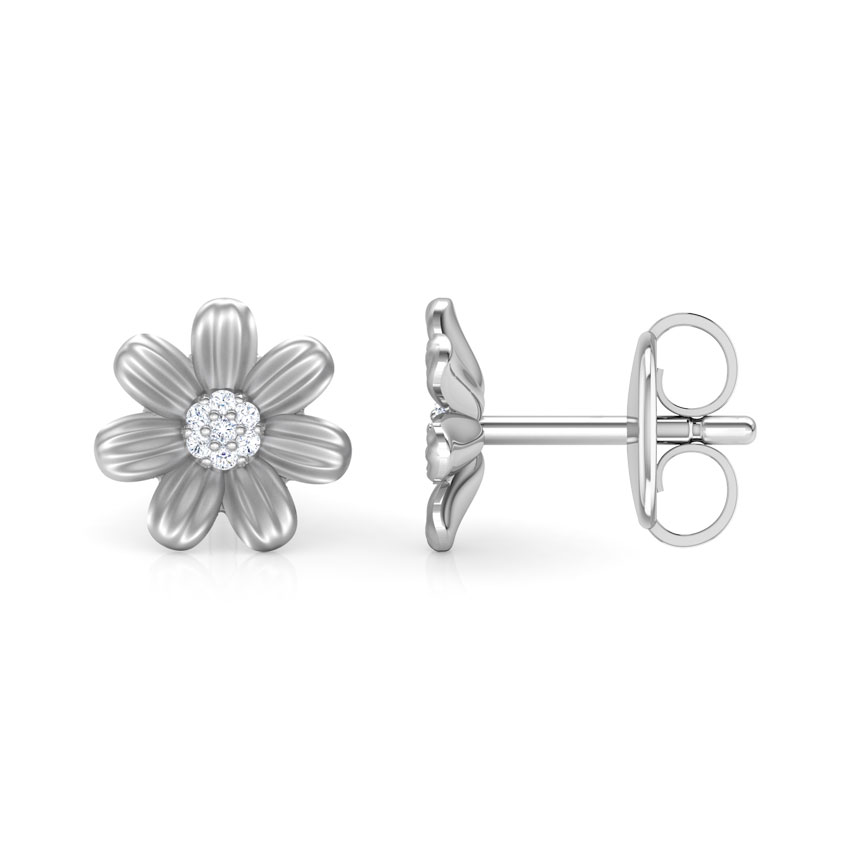 I Love Flowers Kids' Diamond Earrings