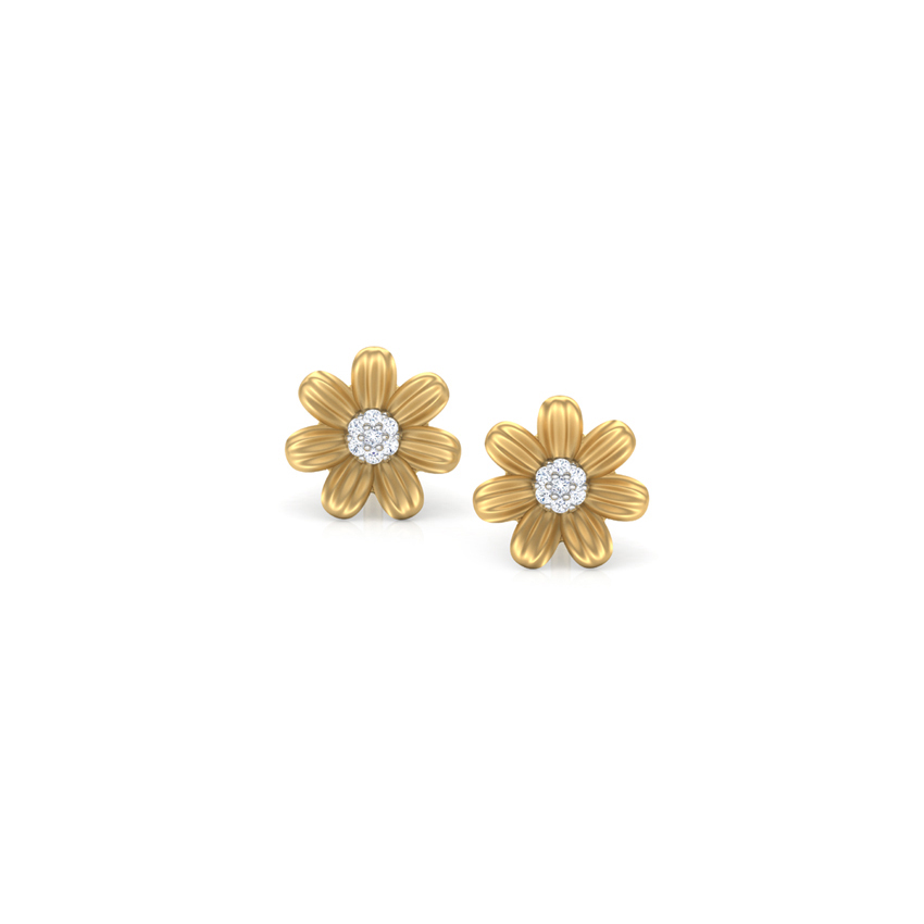 I Love Flowers Kids' Diamond Earrings