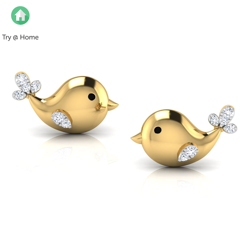 Birdy Kids' Diamond Earrings
