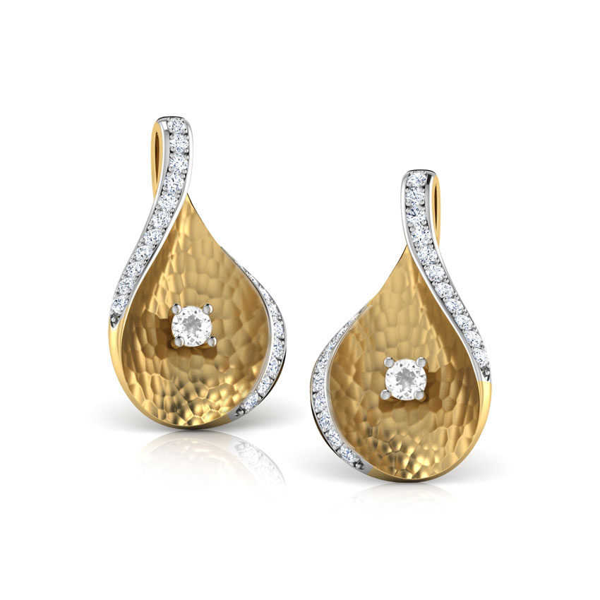 Isa Hammered Stud Earrings