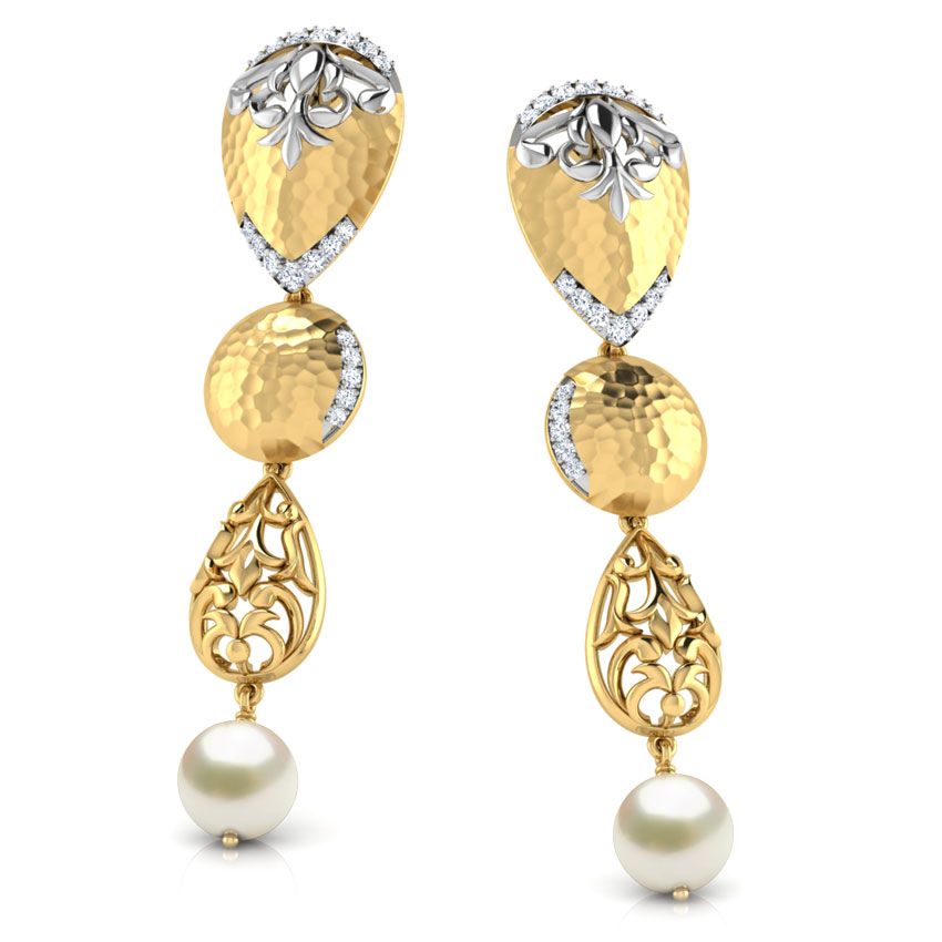 Elvia Hammered Drop Earrings