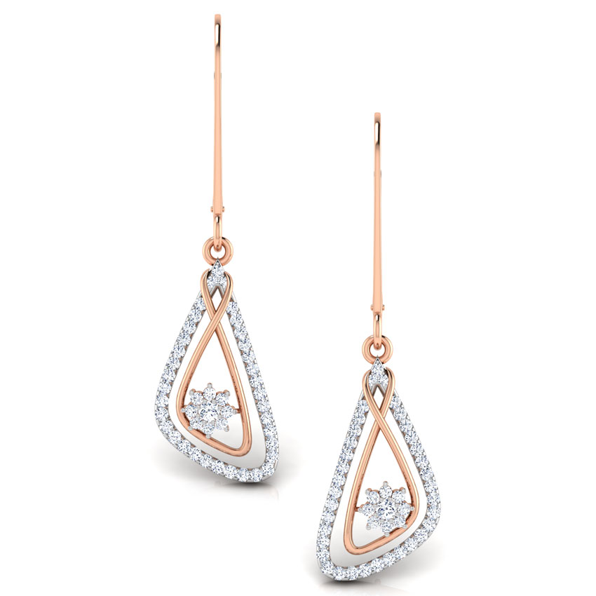 Triangular Diamond Drop Earrings Triangular Diamond Drop Earrings